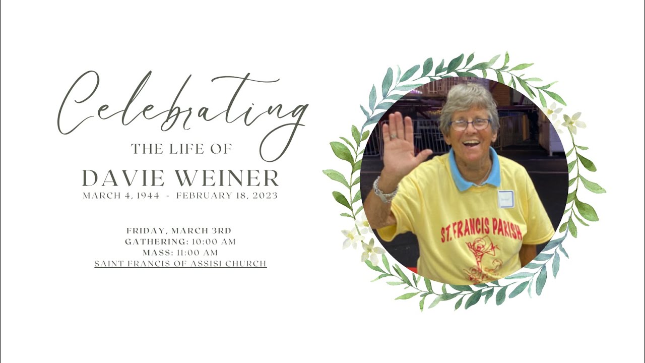 Funeral Liturgy for Davie Weiner YouTube