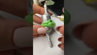 Polymer clay ring frog