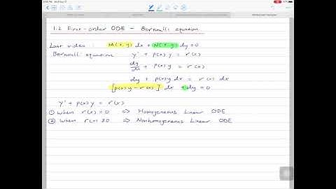 1.2: First-order ODE - Homogeneous Bernoulli equation