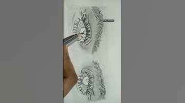 Learn how to draw realistic eye drawing with eyebrow #howtodraw #eyebrow #eyedrawing #shorts