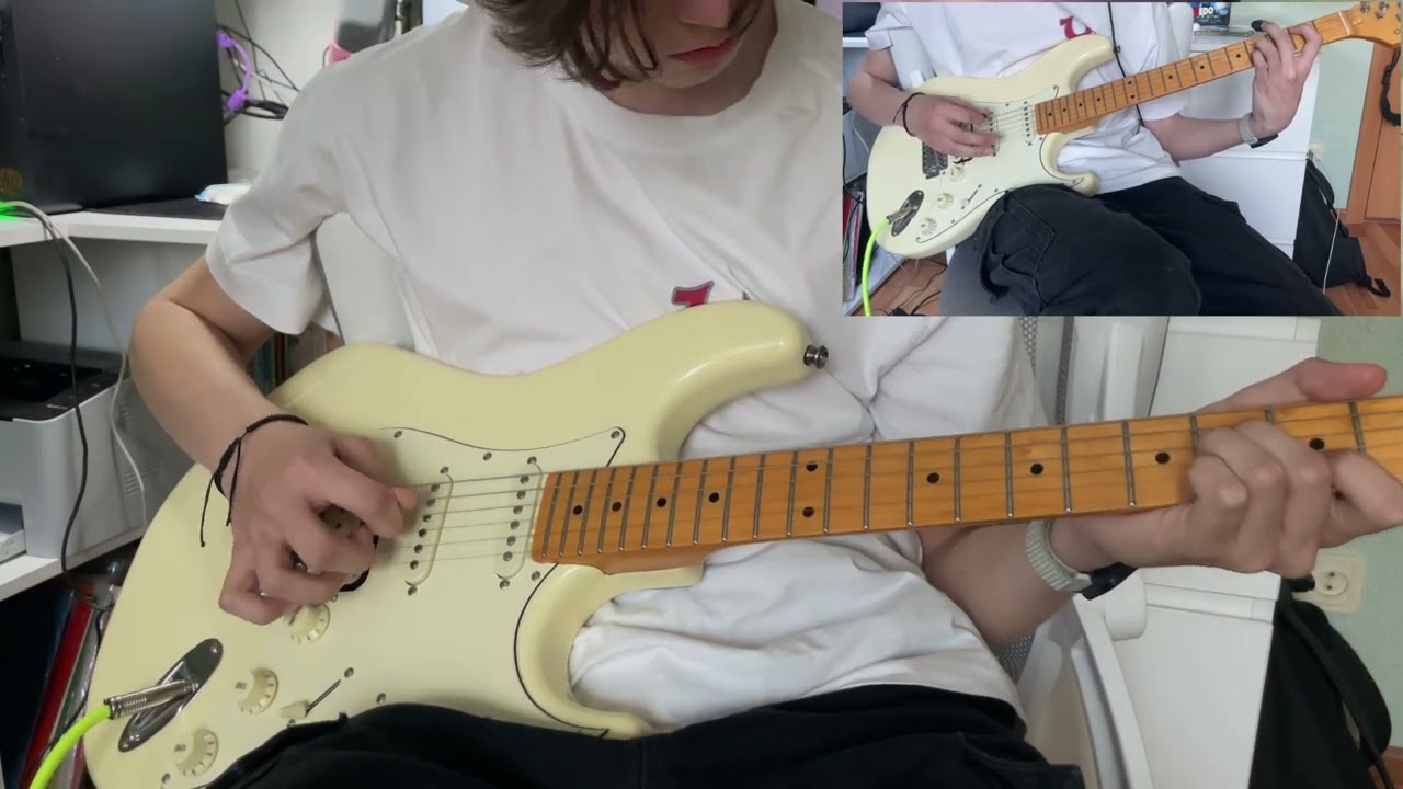 КИНО - Невеселая песня(кавер на соло партию Каспаряна)