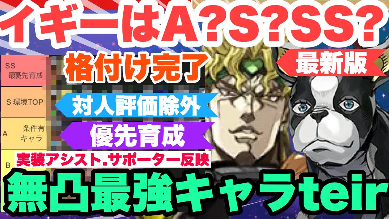JoJo's Bizarre Adventure] [Latest Tier Chart] A complete list of