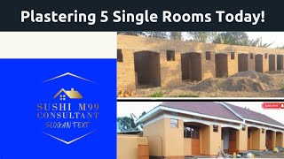 the material costs for plastering the 5 Single rental rooms in Uganda today #sushi M99 Consultant.