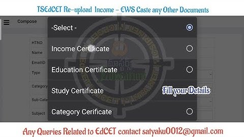 EdCET Income  Higher Problem Study Certificates EWS Caste Re-upload problem with Solution by satya