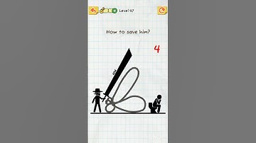 draw 2 save stickman puzzle level 47 #shorts #gaming #gameplay