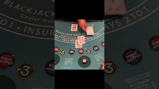 PERFECT PULL ON A MASSIVE BLACKJACK BET!! #shorts