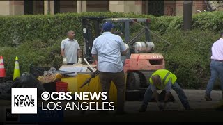 Crews cleanup proPalestinian encampment after protest at UCLA