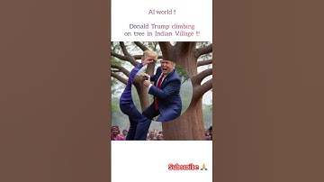 Trump climbing On tree 🌳 😳 #shorts #ai #funny #chatgptart #trump #aiart #MadeinAIworld #aitrump