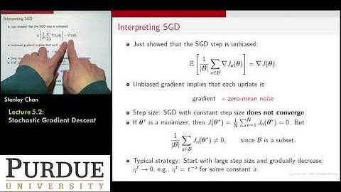 ECE595ML Lecture 05-2 Gradient Descent and Stochastic Gradient Descent