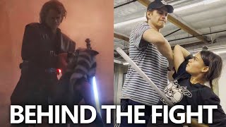 Hayden Christensen and Ariana Greenblatt behind the scenes of Ahsoka | Fight Scene