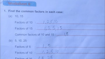 Dav class 5 maths unit 3 worksheet 6 Multiples And Factors All Questions