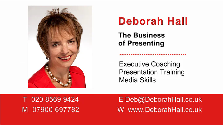 Deborah Hall Showreel
