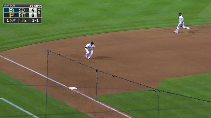 SD@PIT: Kang begins a game-ending double play