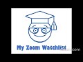 My Zoom Watchlist chrome extension