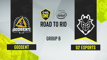 CS:GO - GODSENT vs. G2 Esports [Dust2] Map 1 - ESL One: Road to Rio - Group B - EU