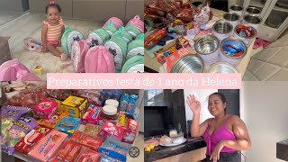 PREPARATIVOS PARA FESTA DE 1 ANO DA HELENA 😍🩷 A DINDA FLAVIA VEIO AJUDAR