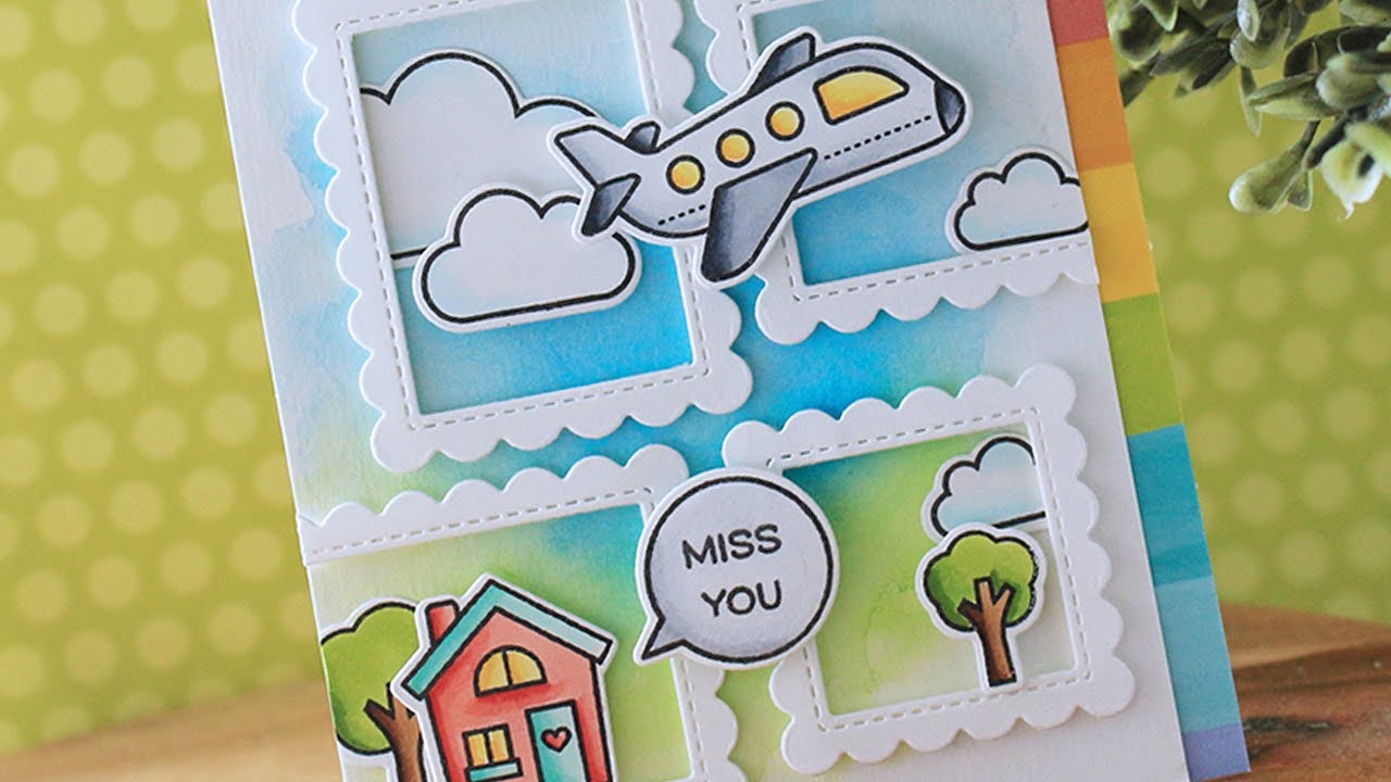 How To Make A Card With Mini Frames You How To Make A Card With Mini Frames Lawnfawn