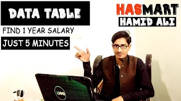 Data Table in MS EXCEL by Hamid Ali (HasMart)