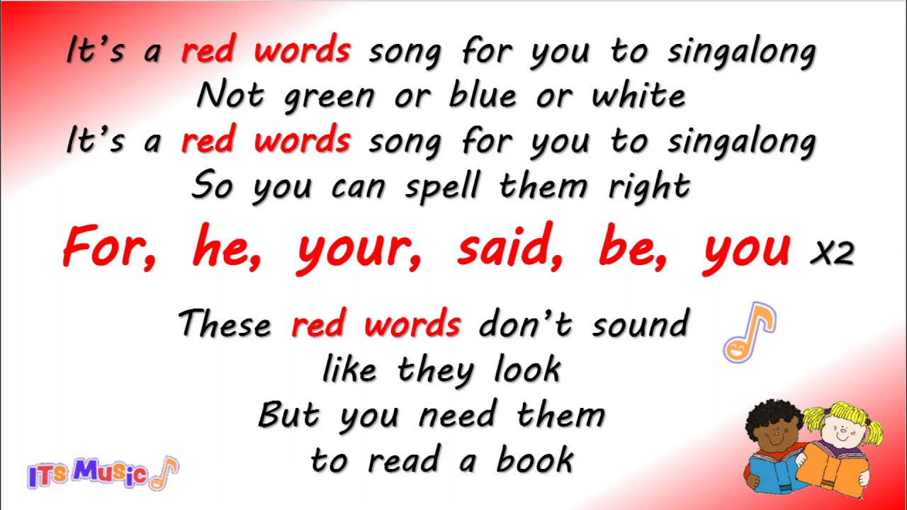 RED WORDS SONG YouTube