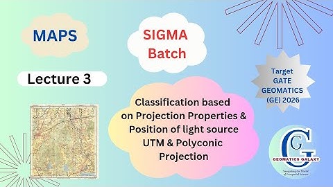Gate Geomatics (GE) 2026| UTM| Polyconic| Position of light source & Projection Properties|
