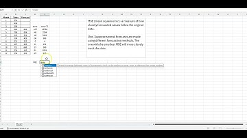 Mean Square Error (MSE)