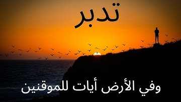 تدبر القرآن الكريم : وفي الأرض أيات للموقنين