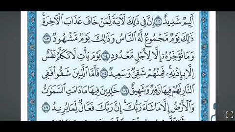 سورة هود من الاية ( ١٠٢ الى الاية ١٠٨ ) بصوت القارئ ماهر المعيقلي .
