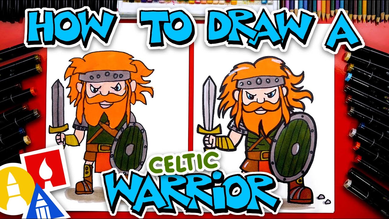 How to Draw a Celtic Warrior - Halloween Drawings 