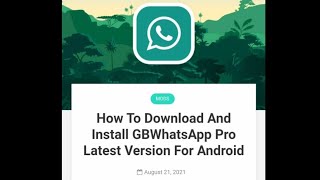 Gbwhatsapp pro v13 50