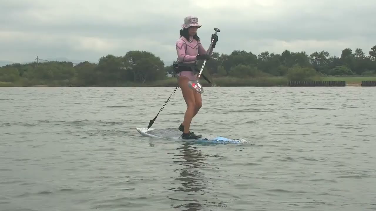 さきえもん先生のフラットウォーターレッスン 琵琶湖2024/10/18 sup foil flat water pop up