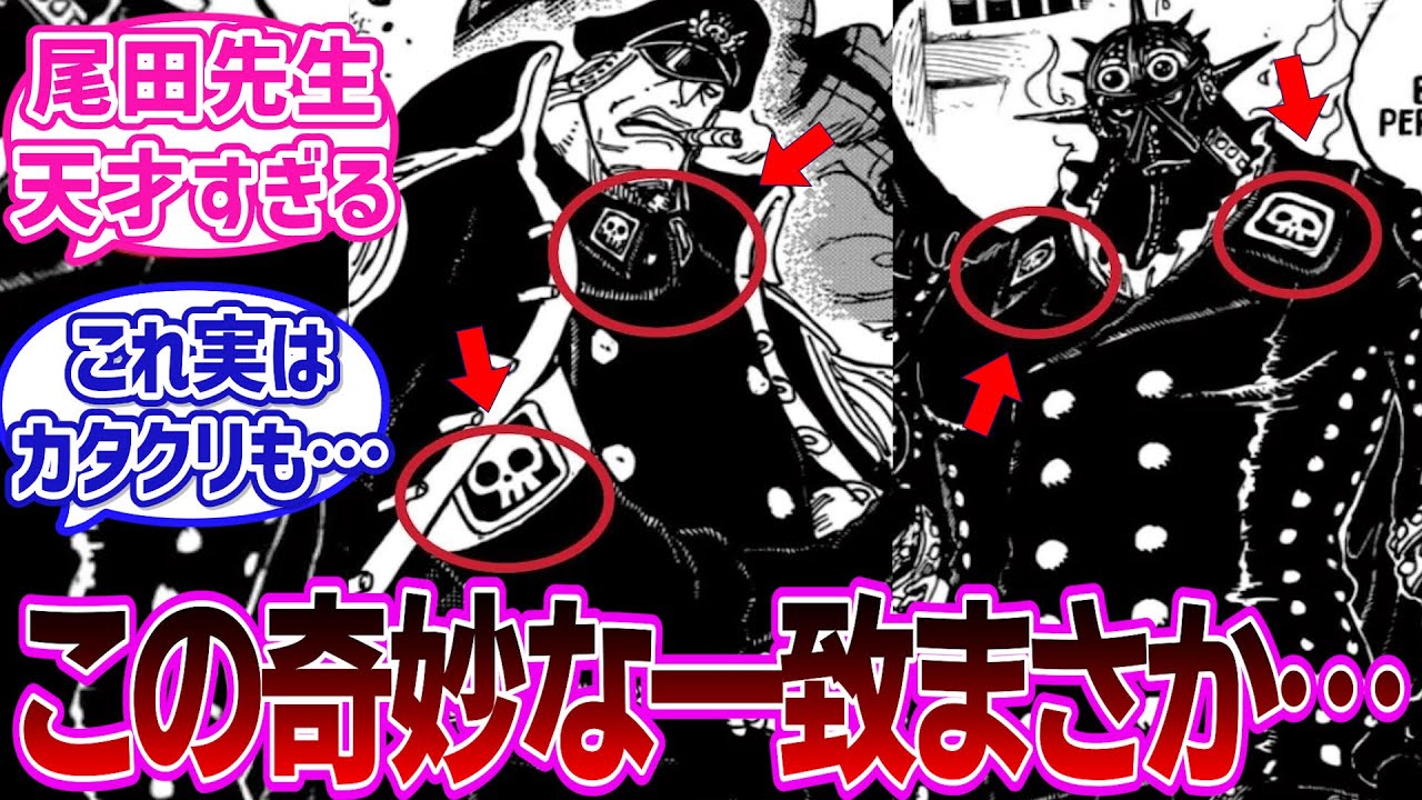 シリュウとキングの服のマークの一致に尾田先生の凄さが詰まってると 