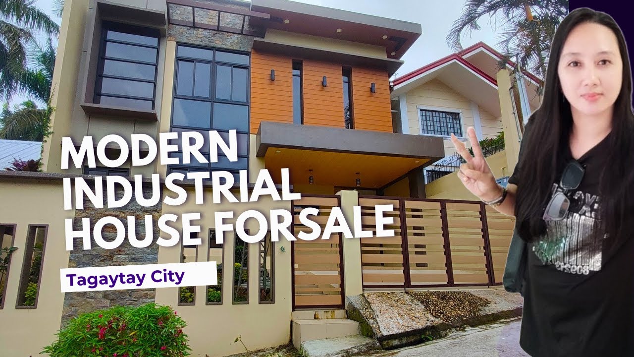 Modern Industrial House Design with Swimming Pool for Sale in Tagaytay ...