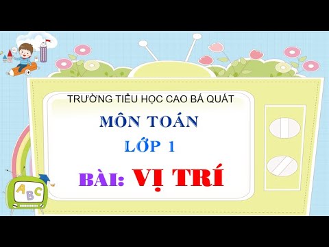 Toán - Bài: Vị trí