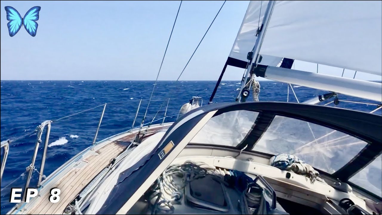 PETRIFIED AT SEA – Sailing Family Caught Out In A Force 6 – The Cyclades, Greece. Ep8