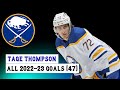 Tage thompson 72 all 47 goals of the 202223 nhl season