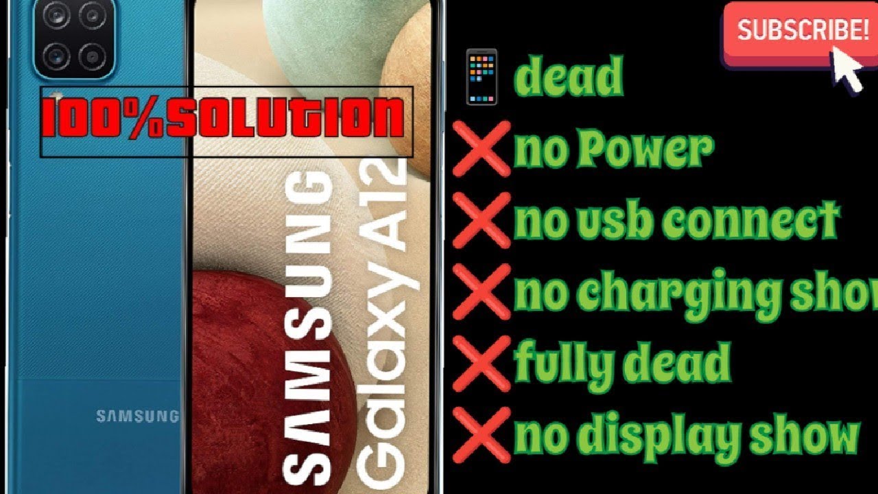 Samsung a12 dead solution samsung a12 m12 f12 not turning on fix