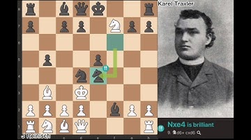 Brilliant Traxler Counterattack || Reinisch Vs Traxler (1890)