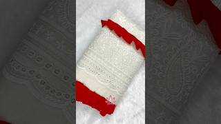 Hakuba Notun Durga Puja Saree 1299 Kolkata Trending White Red Saree Bengali Pujo Favorite 2025