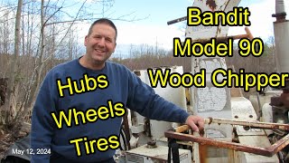 Bandit Model 90 Wood Chipper Grease Hub Bearings and New wheels by Nature's Cadence Farm 29 views 7 days ago 11 minutes, 33 seconds