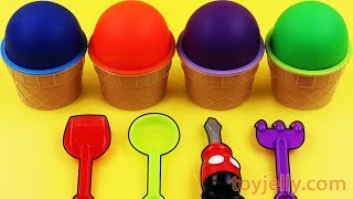 4 Colors Play Doh Ice Cream Cups Kinder Surprise Egg InCredibles Surprise Egg HELLOKITTY TOY STORY
