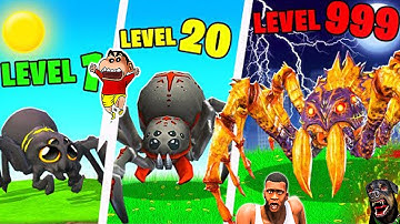 SHINCHAN NOOB vs PRO vs HACKER in Spider Evolution with FRANKLIN & CHOP | DREAM SQUAD