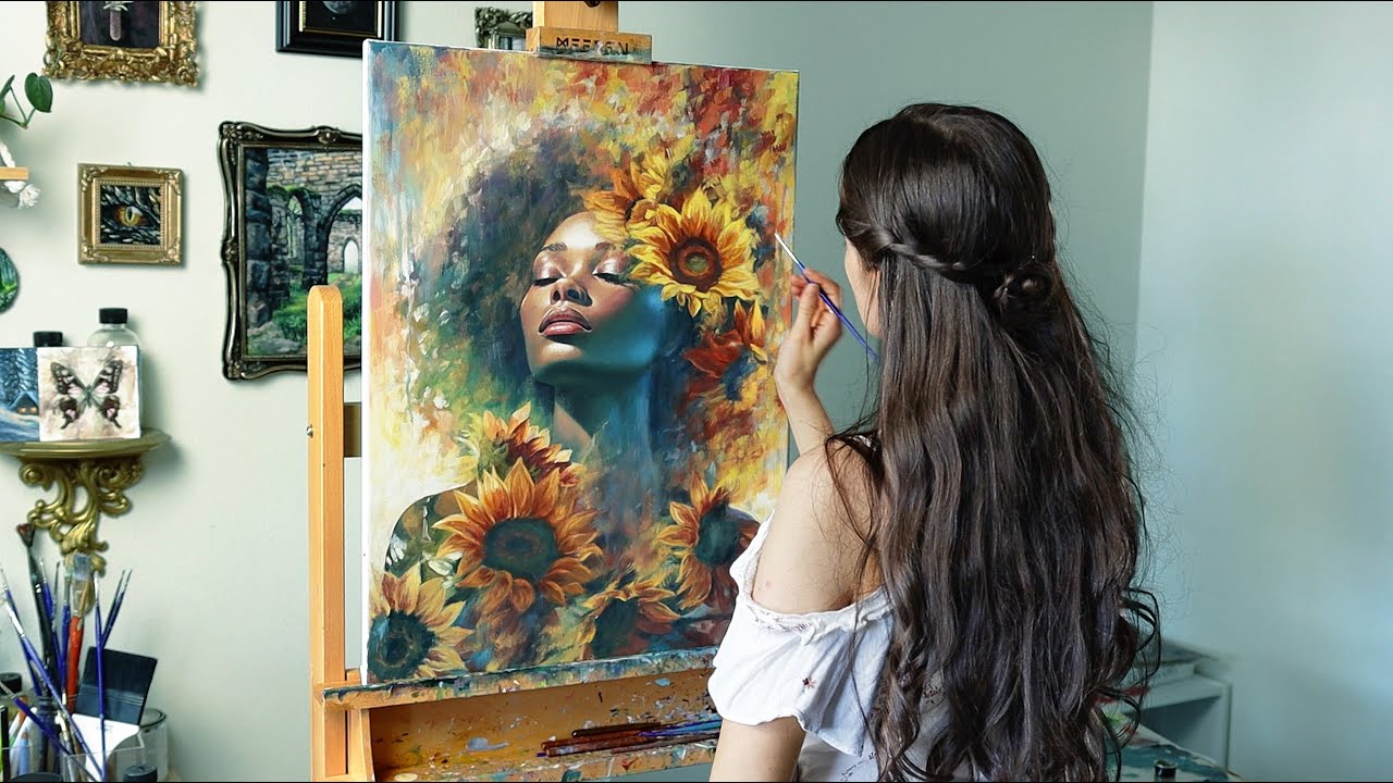 I almost gave up on this artwork.. | Oil Painting Time Lapse - YouTube