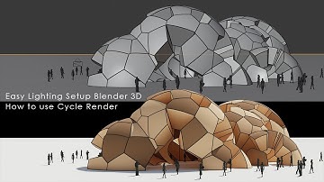 How to use Cycle Render Blender 3D - The easiest way to set up the lighting(HDRI)