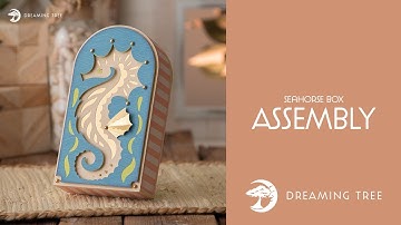 SVG File - Seahorse Box - Assembly Tutorial (For Cricut, Silhouette, and ScanNCut)