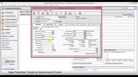 Sage Peachtree  Lesson 11  Setting Up Inventory  Stock Items   YouTube