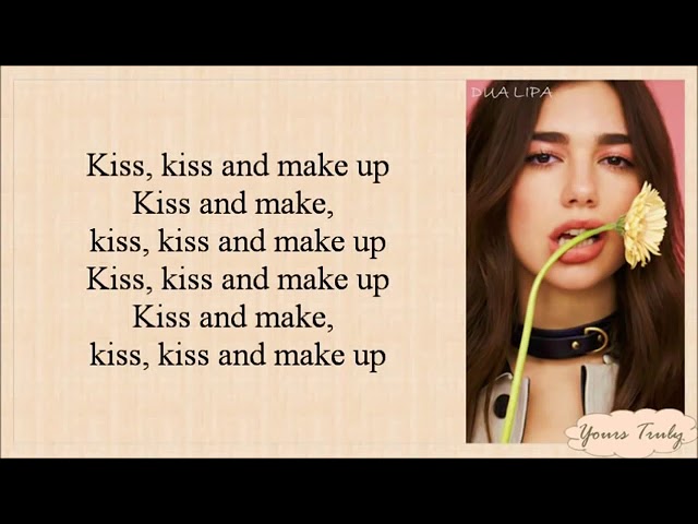 Dua Lipa u0026 BLACKPINK - Kiss and Make Up (Easy Lyrics) class=