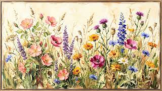 4K Vintage Spring Flowers Oil Painting Frame TV Art | 3 hours | Soft Floral Home Decor Screensaver screenshot 5
