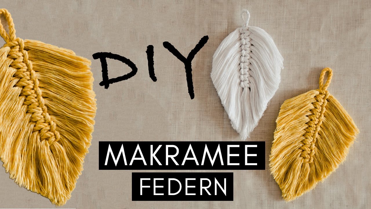 Diy Makramee Feder Farben Mit Naturmaterialien