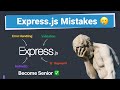 Express js mistakes every junior developer should avoid  cleancode