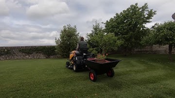 XT2 lawn tractor and trailer